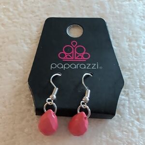 Paparazzi Pink Teardrop Beaded Earrings New